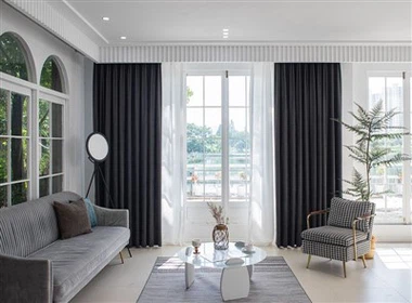 Paprastas kietas šlifuotas užuolaidų audinys